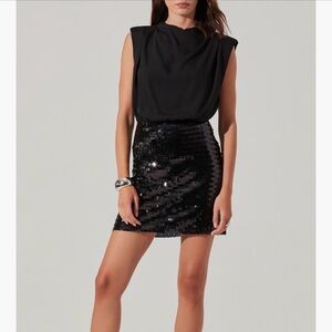 Astr Black Sequin dress